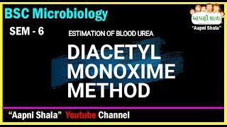 DAM  Estimation of blood urea  Diacetyl Monoxime DAM Method  BSC  sem 6  આપણી શાળા [upl. by Athal]