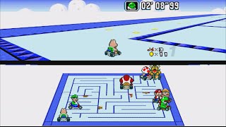 Super Mario Kart Hack Limited 18  in HD 169  SNES  bsnes [upl. by Eelnyl]