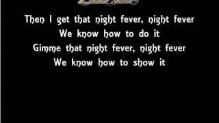 The Lyrics Of The Bee Gees Night Fever [upl. by Subocaj802]