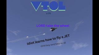 Idiot learns how to fly a plane in Vtol VR [upl. by Rhonda]