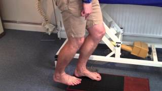 Gastrocnemius stretch on a step [upl. by Lind]