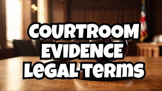 Evidence  Evidence Act Lecture  terms used in court for evidence in Court [upl. by Ayouqat]