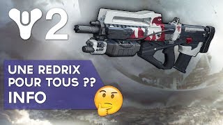 UPDATE EN DESCRIPTION  Destiny 2 FR  une Claymore de Redrix pour tous  🤔 [upl. by Kuth]