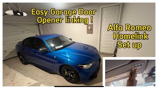 Alfa Romeo Giulia Stelvio garage door opener linking programming [upl. by Odrarebe273]