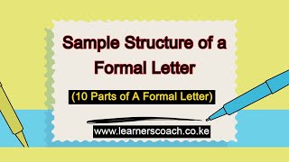 How To Write a Formal Letter [upl. by Bathelda]