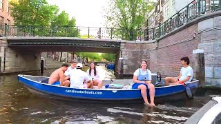 Amsterdam Canal Cruise We rented a Boat [upl. by Eniortna]