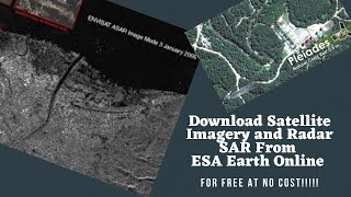 Download Satellite Imagery and Radar Data from ESA Earth Online for Free No Cost No Fee [upl. by Eppilihp]