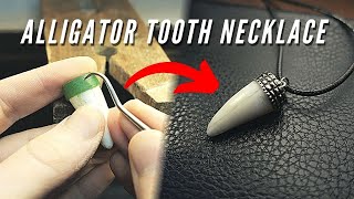 Making an Alligator Tooth Necklace  Lost Wax Casting [upl. by Ltihcox]