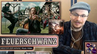 Reaction toFEUERSCHWANZ Meister Der Minne Music Video With Lyrics [upl. by Esdnil]