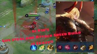 HoK Li Xin Lifesteal and Attack Speed Build is a Hack 100 Lifesteal and Atk Speed [upl. by Tratner309]