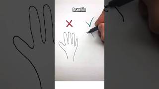 🌟Como dibujar una mano ultra FACIL ✋🌟 shorts tutorial howtodraw parati artist [upl. by Truda]