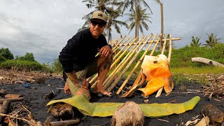 Survival Challenge  Building a WATER PROOF SHELTER  No Food No Water No Shelter [upl. by Danica549]