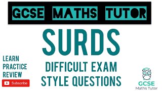 The 5 Hardest Surds Questions  Grade 79 Maths Series  GCSE Maths Tutor [upl. by Haisej22]