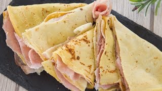 Crêpes al prosciutto cotto e mozzarella  Ricettait [upl. by Viglione]