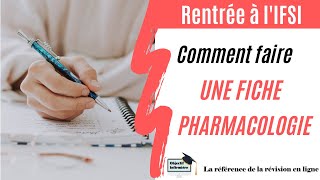 📝Comment créer une fiche pharmacologie  Révisions IFSI [upl. by Yoshi]