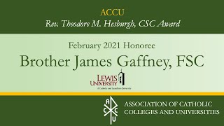 President Emeritus Brother James Gaffney FSC Receives Rev Theodore M Hesburgh CSC Award [upl. by Eiryt]