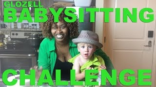 Babysitting Challenge  GloZell [upl. by Ellessig776]