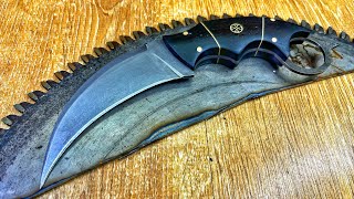 Making A Karambit Knife From A Saw Blade [upl. by Feodora]