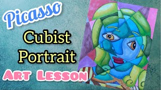 Picasso Portraits  Cubism drawing step by step  Art Lesson [upl. by Yank]