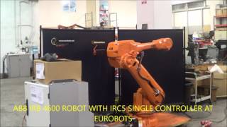 ABB IRB 4600 ROBOT WITH IRC5 SINGLE CONTROLLER AT EUROBOTS [upl. by Grochow]