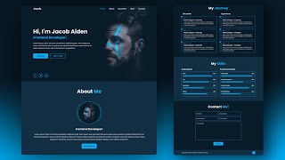 Responsive Personal Portfolio Website using HTML CSS amp Javascript [upl. by Llyrehc]