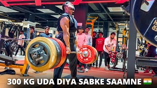 INDIAN NATIONAL CHAMPION POWERLIFTER DOES 300 KG DEADLIFT IN A COMMERCIAL GYM  CRAZY REACTIONS 🔥 [upl. by Genisia426]