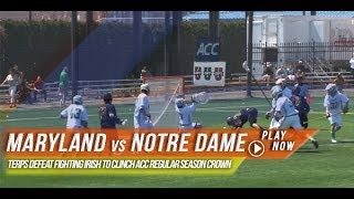 Maryland vs Notre Dame  2014 Laxcom College Highlights [upl. by Lamek273]