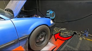 K20 TURBO EF Sedan Goes To DYNO And BREAKS AGAIN  400 HP [upl. by Kissie]