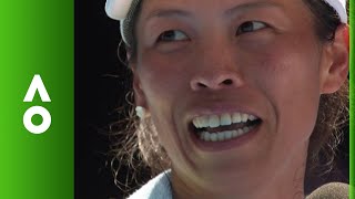 Hsieh Suwei on court interview 2R  Australian Open 2018 [upl. by Rowney]