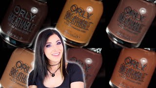 Orly Breathable Nail Polish Flawless Collection Swatches and Review  KELLI MARISSA [upl. by Elyk]