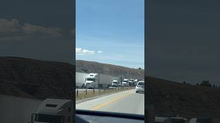 Deadly semi crash on Interstate 80 Sinclair Wyoming backs up traffic [upl. by Trela]