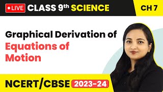 Graphical Derivation of Equations of Motion  Class 9 Science Chapter 7 LIVE 202324 [upl. by Adnuhser443]