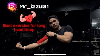 Long head bicep  Izaddie  new video  gym  bodybuilding [upl. by Katya]