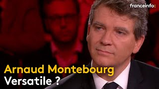 LEmission politique  attaqué sur sa quotversatilitéquot Montebourg défend son quotparcours rectilignequot [upl. by Ellehsim]