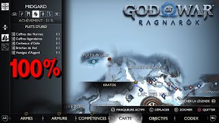 PUITS DURD  TOUS LES COLLECTIBLES  CORBEAUX  COFFRES  MIDGARD  GOD OF WAR RAGNAROK [upl. by Adnotal]