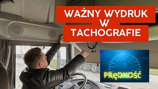 Wydruk z tachografu w ciężarówce ⁉️ ważna informacja [upl. by Telrats]