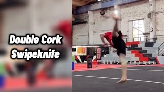 Double Cork Swipeknife Anatoli Galushkin Tricking Clip [upl. by Samantha]