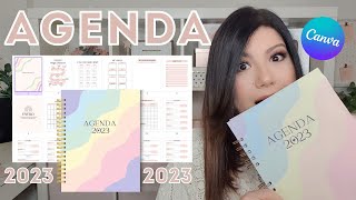 DISEÑA tu propia AGENDA EN CANVA 2023 [upl. by Fusuy]