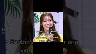 SOOBIN after ARIN said this 😂 soobin arin txt ohmygirl [upl. by Saitam]