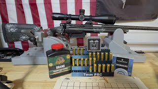 7MM PRC Kelbly’s Nanook  Testing handloads with Mcguire Ballistics ￼Copper Rose 160gr Grand Powder [upl. by Atteroc]