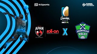 Superliga Masculina 202324 Apan RollOn x Joinville Vôlei  AO VIVO E COM IMAGENS [upl. by Cohla]