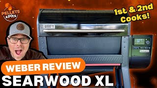 ALL NEW Weber Searwood XL 600  REVIEW and 1st2nd Cooks [upl. by Favin]