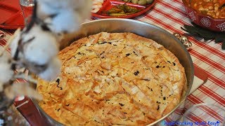 Greek Country Leek and Spinach Pie Vegan  Πρασοσπανακόπιτα Χωριάτικη Νηστίσιμη [upl. by Lerrehs]