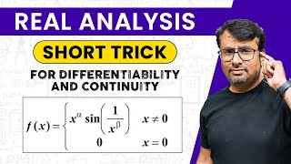 Real Analysis  Continuity and Differentiability  Short Trick [upl. by Bowyer568]