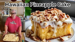 Hawaiian Pineapple Cake  Cooking With Sandy [upl. by Yleak]