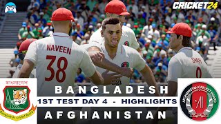 Bangladesh vs Afghanistan  1st TEST DAY 4 Full Highlights 2024  Cricket 24 Gameplay [upl. by Ehpotsirhc705]