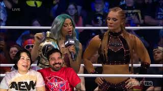 Kamille Brickhouse 2 vs 1 squash match Mercedes Mone promo aew dynamite reactions p4 8724 [upl. by Naitsirt]