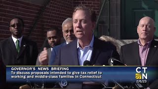 Governor Lamont proposes cutting income taxes for the middle class and working families [upl. by Lleynod]