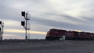 Super Rare CP Trio with CP AC4400CW leader on eastbound coal going to enterchange in Saint Paul MN [upl. by Didi129]