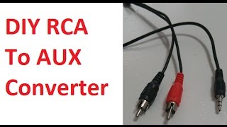 How to DIY RCA to aux converter [upl. by Aiciruam]